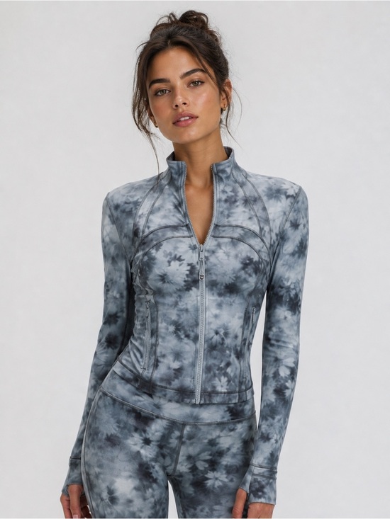 lululemon athletica Jackets & Blazers - Lululemon Nulu Cropped Define Jacket – Size 4 – Meadow Haze Grey Multi